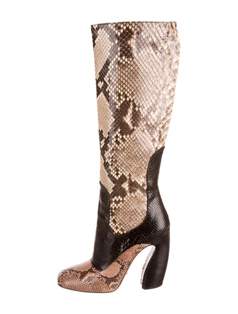 prada neoprene leather boots|prada snakeskin boots.